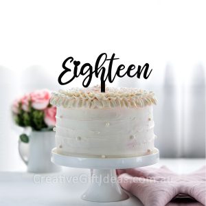 Eighteen Cake Topper