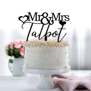 Mr & Mrs with Hearts