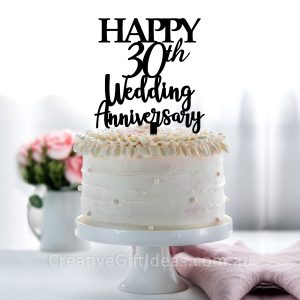 Personalised Happy Anniversary Cake Topper