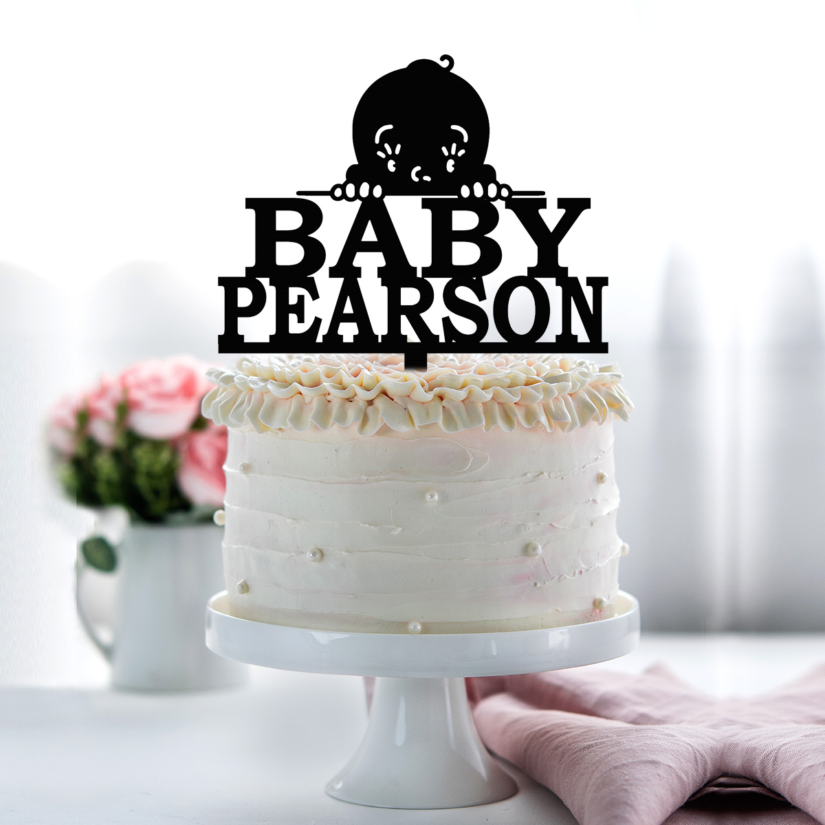 Personalised Baby Face Cake Topper - Image 2