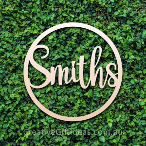 Family Name Hoop Sign