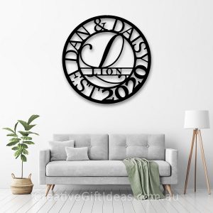 Personalised Family Name with Couple names in Alphabet