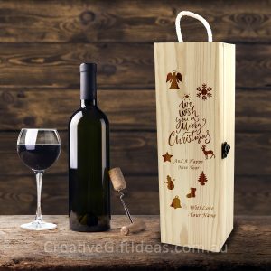 Personalised Merry Christmas Wine Box