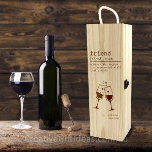 Personalised Friend Wine Box