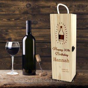 Personalised Happy Birthday Wine Box