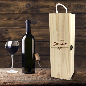 Personalised Name & Date Wine Box