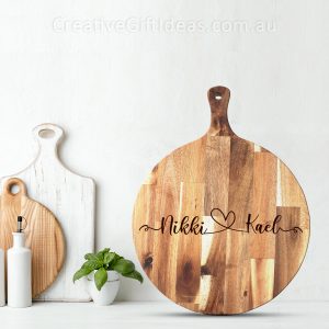 Personalised Chopping Board - Names & Heart