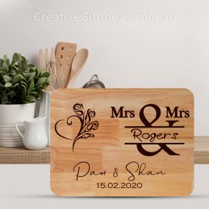 Personalised Mr & Mrs Chopping Board