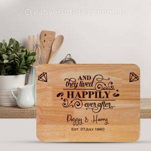 Personalised Hapily Ever After Chopping Board